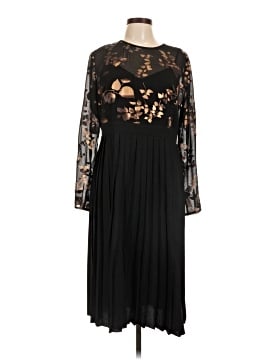 knee length dresses for ladies Little Mistress Black Lace Mini Dress