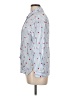 Emily Daniels 100% Rayon Hearts Blue Long Sleeve Button-Down Shirt Size L - photo 5