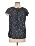 Assorted Brands 100% Polyester Stars Black Short Sleeve Blouse Size LgEstimated - photo 1