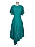 Lewit 100% Viscose Solid Teal Cocktail Dress Size 12 - photo 1