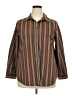 Roaman's Stripes Brown Long Sleeve Button-Down Shirt Size 18W - photo 1