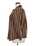 Roaman's Stripes Brown Long Sleeve Button-Down Shirt Size 18W - photo 5