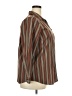 Roaman's Stripes Brown Long Sleeve Button-Down Shirt Size 18W - photo 4