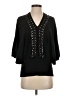 Even Black 3/4 Sleeve Blouse Size S - photo 1