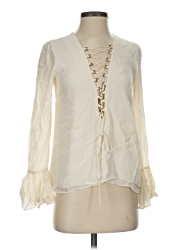 Stone Cold Fox Long Sleeve Silk Top