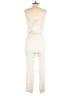 OVERLOVER Metallic Ivory Jumpsuit Size S - photo 2
