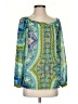 Hale Bob 100% Polyester Green Long Sleeve Blouse Size S - photo 1