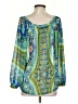 Hale Bob 100% Polyester Green Long Sleeve Blouse Size S - photo 2