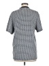 Open Edit Houndstooth Gray Short Sleeve Top Size M - photo 2