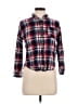 Forever 21 100% Rayon Plaid Red Long Sleeve Button-Down Shirt Size M - photo 1