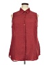 Roz & Ali 100% Polyester Polka Dots Red Sleeveless Blouse Size 2X - photo 1