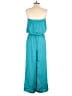 OVERLOVER 100% Polyester Solid Teal Jumpsuit Size XS - photo 2