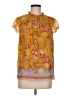 J by Joie 100% Polyester Yellow Short Sleeve Blouse Size M - photo 1