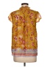 J by Joie 100% Polyester Yellow Short Sleeve Blouse Size M - photo 2