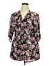 Beware! Floral Black 3/4 Sleeve Blouse Size 20 (estimated) - photo 1