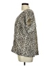 Sanctuary 100% Polyester Animal Print Brown Short Sleeve Blouse Size M - photo 5