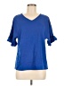 Unbranded 100% Polyester Blue Short Sleeve Blouse Size M - photo 1