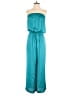 OVERLOVER 100% Polyester Solid Teal Jumpsuit Size S - photo 1