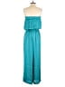 OVERLOVER 100% Polyester Solid Teal Jumpsuit Size S - photo 2