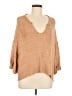 Romeo & Juliet Couture Metallic Tan Pullover Sweater Size M - photo 1
