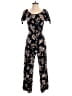 Xhilaration Floral Black Jumpsuit Size XS - photo 1
