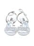 Badgley Mischka Silver White Sandals Size 7 - photo 2