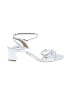 Badgley Mischka Silver White Sandals Size 7 - photo 1