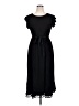 Perceptions Solid Black Casual Dress Size XL - photo 1