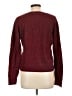 White House Black Market Polka Dots Burgundy Pullover Sweater Size L - photo 2