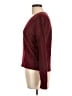 White House Black Market Polka Dots Burgundy Pullover Sweater Size L - photo 5