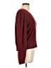 White House Black Market Polka Dots Burgundy Pullover Sweater Size L - photo 4