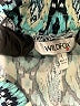 Wildfox 100% Rayon Chevron-herringbone Teal Shorts Size Lg (3 or L) - photo 3