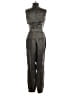 Bebe 100% Cupro Metallic Gray Green Jumpsuit Size 0 - photo 2