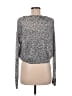 Razzle Dazzle Metallic Silver Cardigan Size M - photo 1
