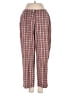 Bob Mackie Plaid Red Casual Pants Size 2 - photo 1