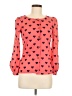 Elfin Hearts Red Long Sleeve Blouse Size M - photo 1