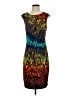 Ellen Tracy Graphic Teal Yellow Cocktail Dress Size XXS (estimated) - photo 1