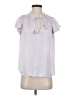 Paige 100% Polyester Purple Short Sleeve Blouse Size XS - photo 1