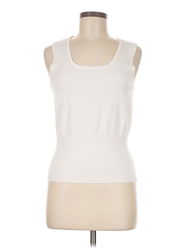 Pre-owned George Sweater Vest In White