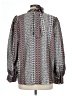 About A Girl 100% Polyester Tweed Gray Long Sleeve Blouse Size L - photo 2