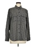 Saks Fifth Avenue 100% Polyester Polka Dots Gray Long Sleeve Blouse Size M - photo 1