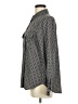 Saks Fifth Avenue 100% Polyester Polka Dots Gray Long Sleeve Blouse Size M - photo 5