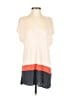 Bordeaux Color Block Pink Orange Short Sleeve Top Size XS - photo 1
