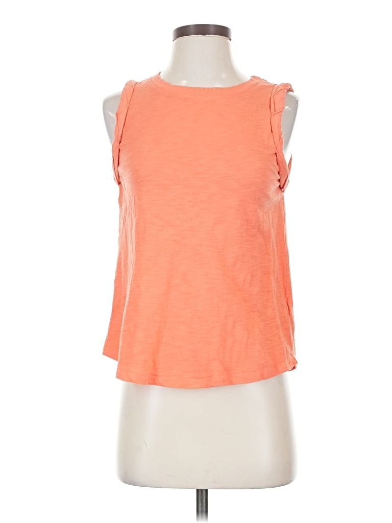 Pre-owned Eri + Ali Sleeveless Top Orange Halter Neckline Tops