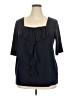 Venezia Black 3/4 Sleeve Blouse Size 18 - 20 Plus - photo 1