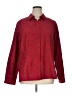 Sag Harbor 100% Polyester Paisley Red Burgundy Long Sleeve Blouse Size XL - photo 1