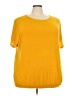 Lane Bryant Yellow Short Sleeve Top Size 22 - 24 Plus - photo 1