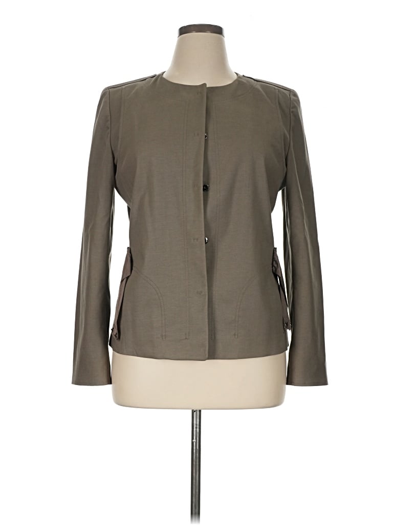 Pre-owned T Tahari Blazer Jacket In Gray