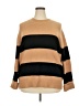 Piombo Stripes Brown Tan Pullover Sweater Size XXL (estimated) - photo 1