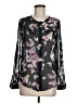 Assorted Brands 100% Polyester Black Blue Long Sleeve Blouse Size M (estimated) - photo 1